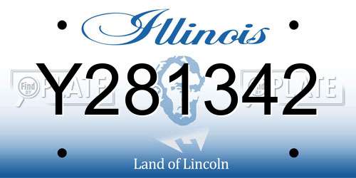Y281342 Illinois License Plate
