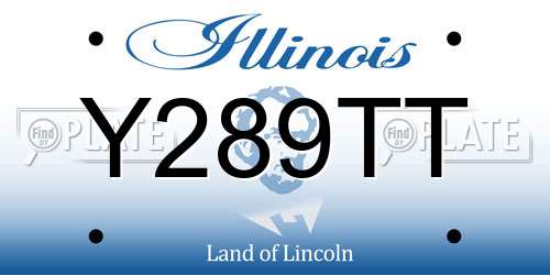 Y289TT Illinois License Plate