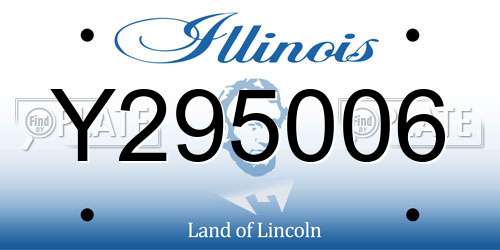 Y295006 Illinois License Plate