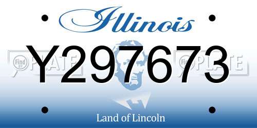 Y297673 Illinois License Plate