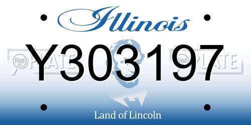 Y303197 Illinois License Plate