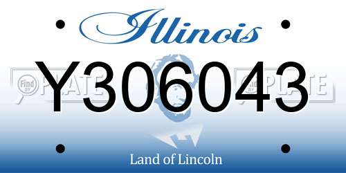 Y306043 Illinois License Plate