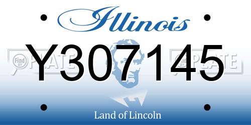 Y307145 Illinois License Plate