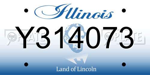 Y314073 Illinois License Plate