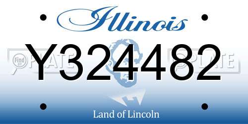 Y324482 Illinois License Plate