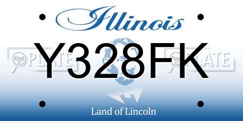 Y328FK Illinois License Plate