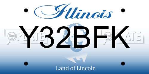 Y32BFK Illinois License Plate