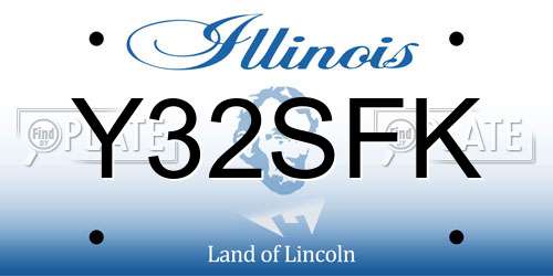 Y32SFK Illinois License Plate