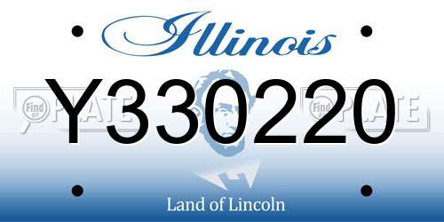 Y330220 Illinois License Plate