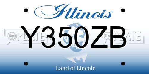 Y350ZB Illinois License Plate