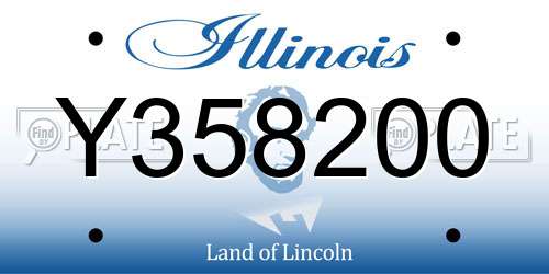 Y358200 Illinois License Plate