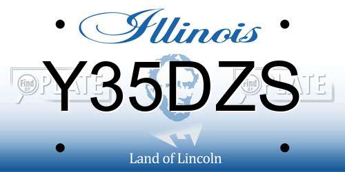 Y35DZS Illinois License Plate