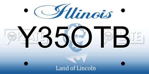 Y35OTB Illinois License Plate