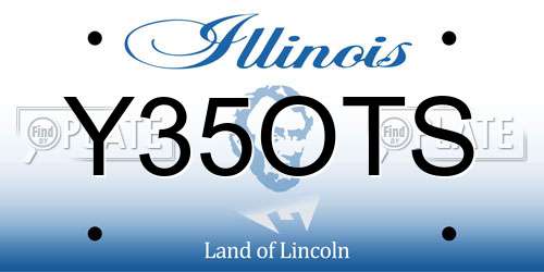 Y35OTS Illinois License Plate