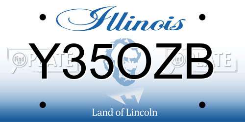 Y35OZB Illinois License Plate