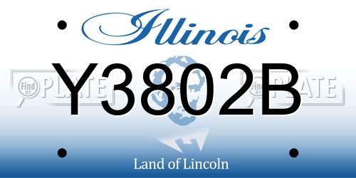 Y3802B Illinois License Plate