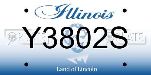 Y3802S Illinois License Plate