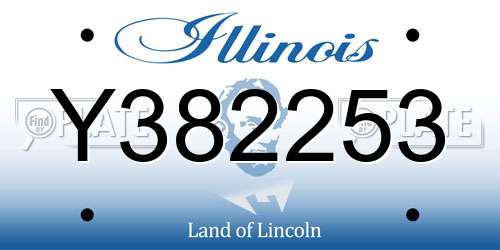 Y382253 Illinois License Plate
