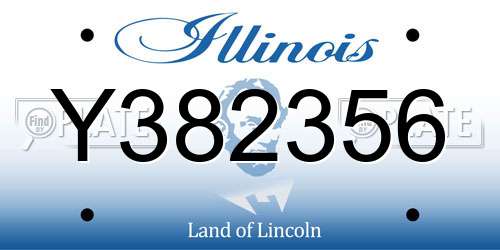 Y382356 Illinois License Plate
