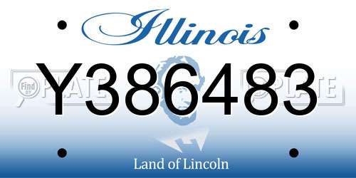 Y386483 Illinois License Plate