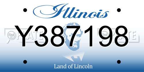 Y387198 Illinois License Plate