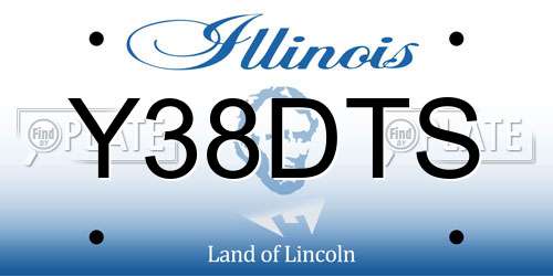 Y38DTS Illinois License Plate