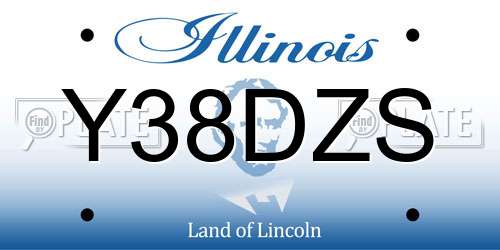 Y38DZS Illinois License Plate