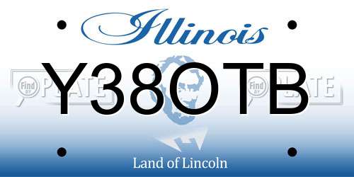 Y38OTB Illinois License Plate