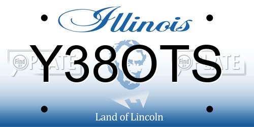 Y38OTS Illinois License Plate