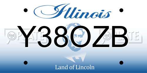 Y38OZB Illinois License Plate