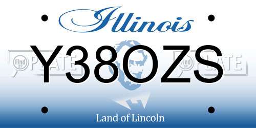 Y38OZS Illinois License Plate