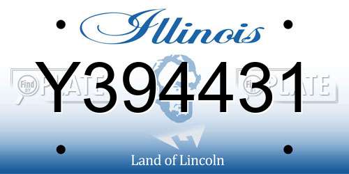Y394431 Illinois License Plate