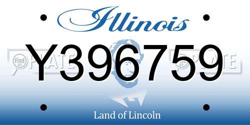 Y396759 Illinois License Plate