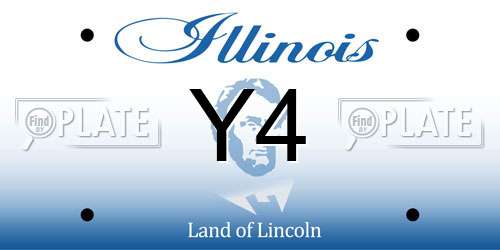 Y4 Illinois License Plate