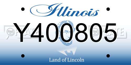 Y400805 Illinois License Plate