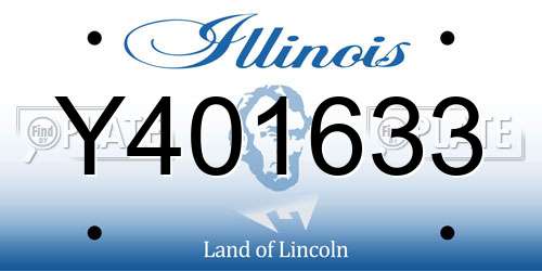 Y401633 Illinois License Plate