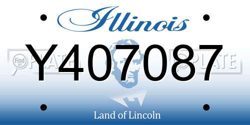Y407087 Illinois License Plate