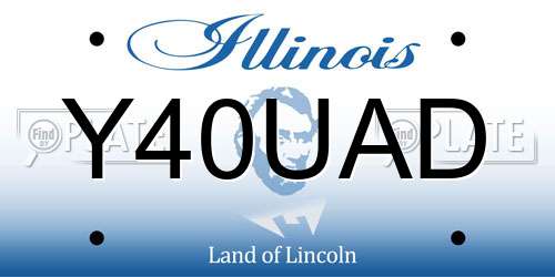 Y40UAD Illinois License Plate