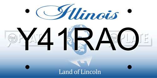 Y41RAO Illinois License Plate