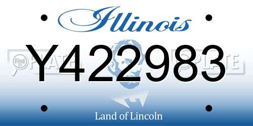 Y422983 Illinois License Plate