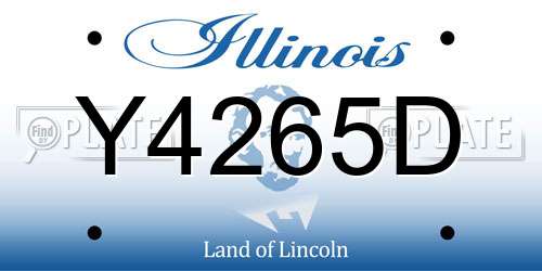 Y4265D Illinois License Plate