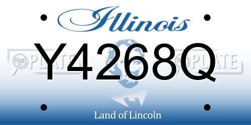 Y4268Q Illinois License Plate