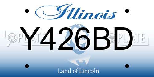 Y426BD Illinois License Plate