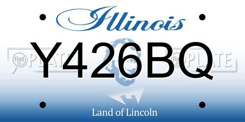 Y426BQ Illinois License Plate