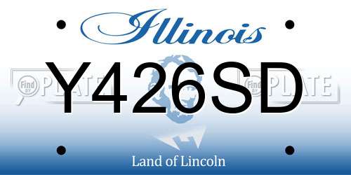 Y426SD Illinois License Plate
