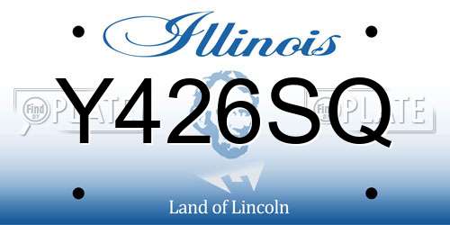 Y426SQ Illinois License Plate