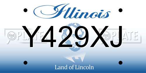 Y429XJ Illinois License Plate