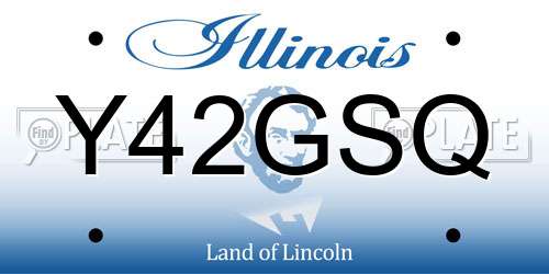 Y42GSQ Illinois License Plate