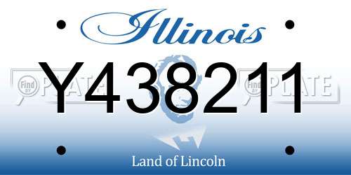 Y438211 Illinois License Plate