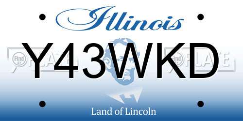 Y43WKD Illinois License Plate